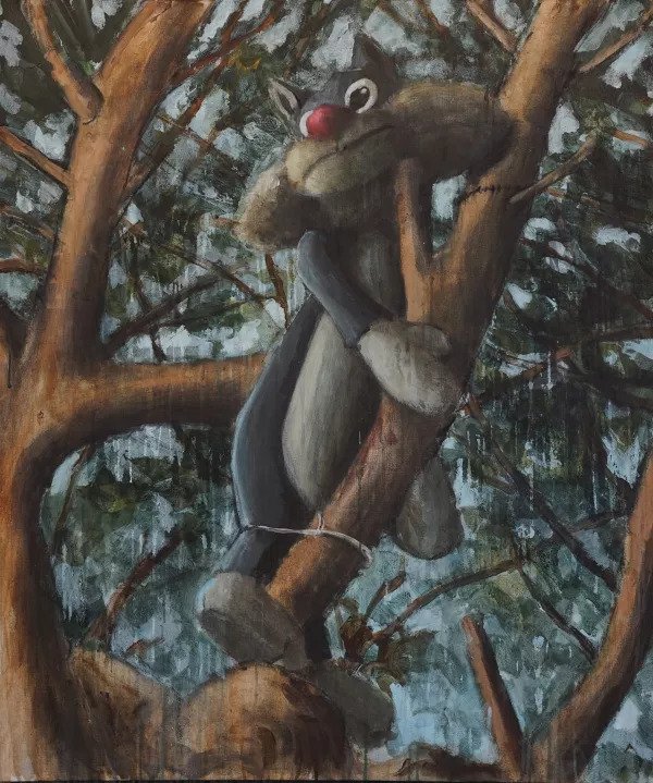 Omar Fakhoury, Sylvester Tied to a Tree, 2021