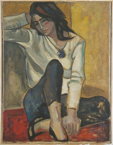 Marcos Grigorian, Portrait of Manijeh Tanavoli, 1962