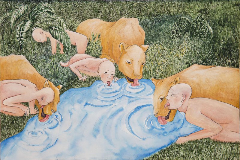 Sepideh Sakhaie, water trace, 2017