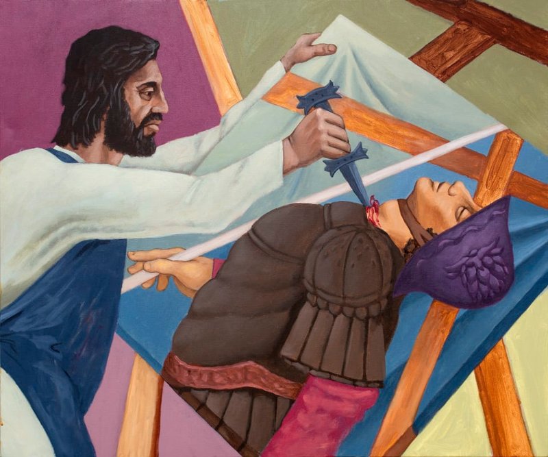 Sudhir Patwardhan, War I (After Piero Della Francesca, Legend of the True Cross), 2021