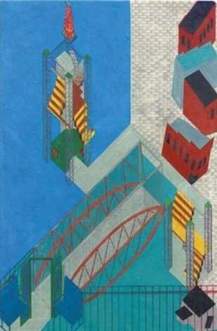 Siah Armajani, City Center #7: the Lighthouse and Bridge Staten Island, New, 1997