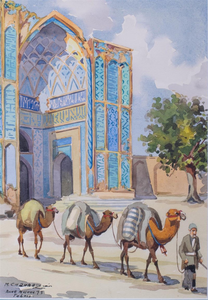 میکائیل شهبازیان، مسجد آبی تهران، 1352