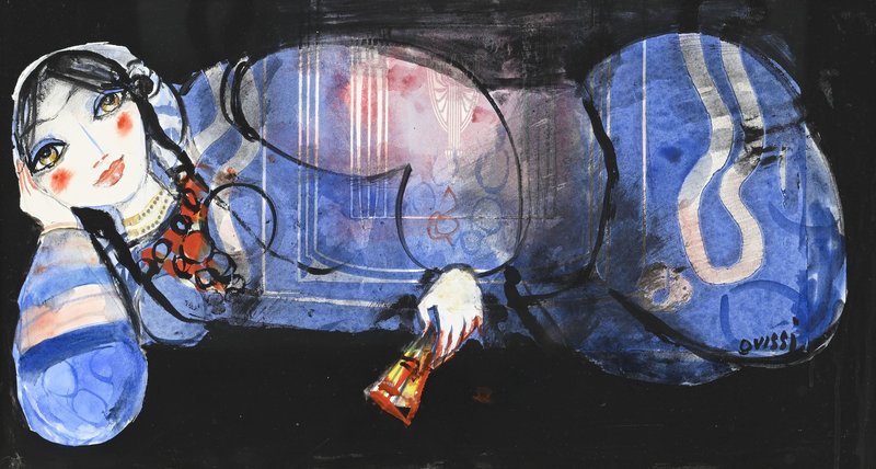 Nasser Ovissi, Woman with a Fan, 1999