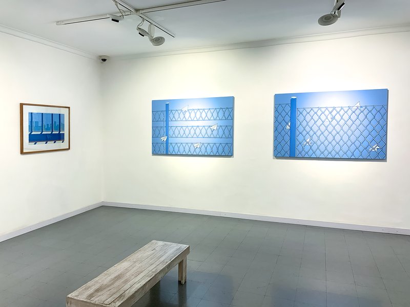 Paintings by Mehdi Hosseini, installation view