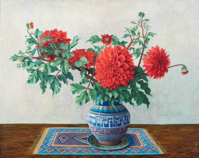 Mahmoud Javadipour, Dahlia Flowers, 1988