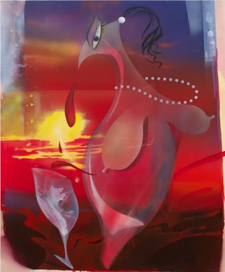 Hoda Kashiha, Drink, Drink until the Red Flows Everywhere like Blood from the Trail of that Crimson the Sun Slowly Rise, 2025