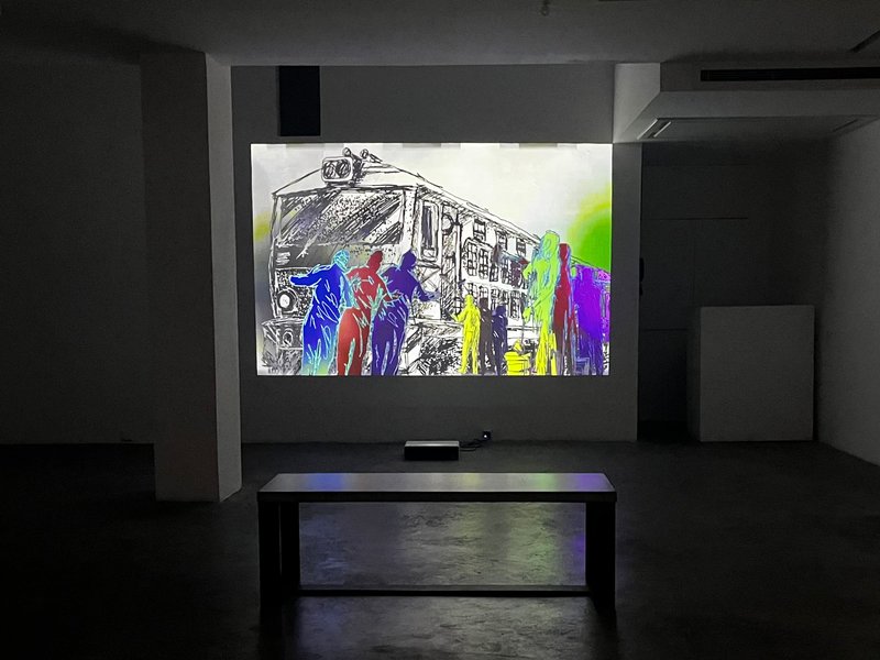 Cut, Action, installation view