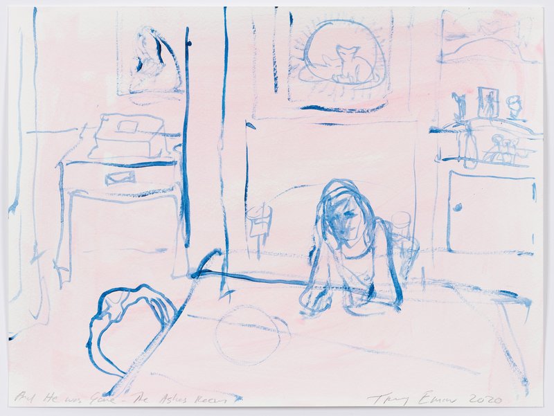 Tracey Emin, And He was gone - The ashes room, 2020