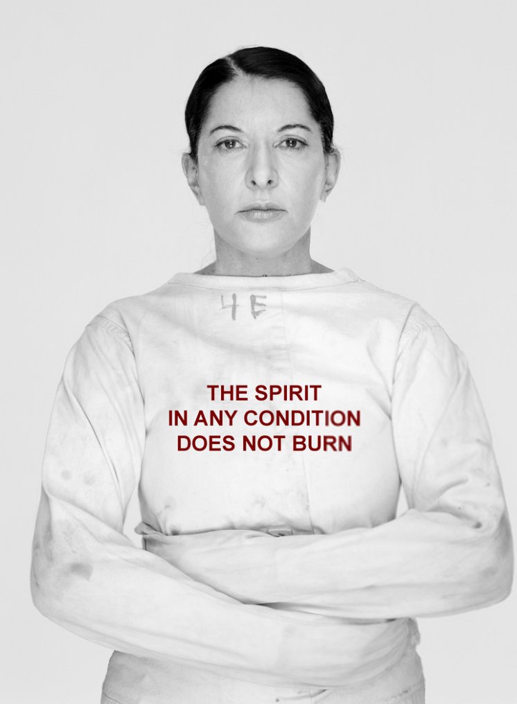 Marina Abramovic, The Spirit in Any Condition Does Not Burn, 2011
