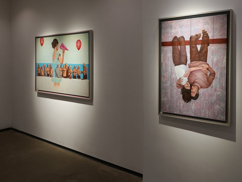 The Wind Was Blowing against the Sycamore Tree, installation view