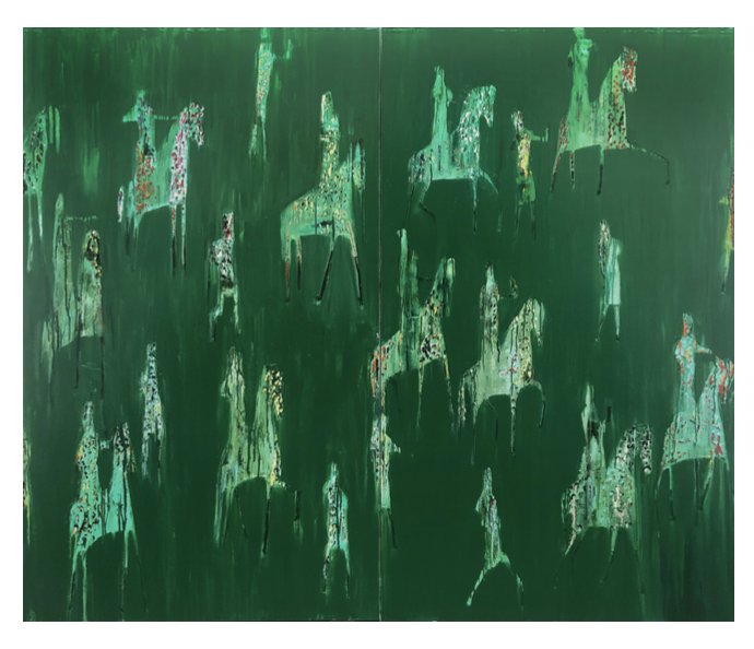 Reza Derakshani, The Green Grass Hunt, 2019