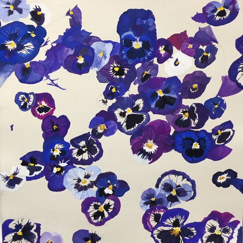 Mozhan Yaghoubi, Violets (Part Two), 2021