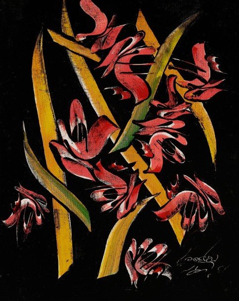 Mohammad Ehsai, Red Flowers, 0