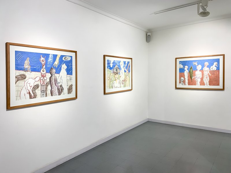 Paintings by Farshid Maleki, installation view