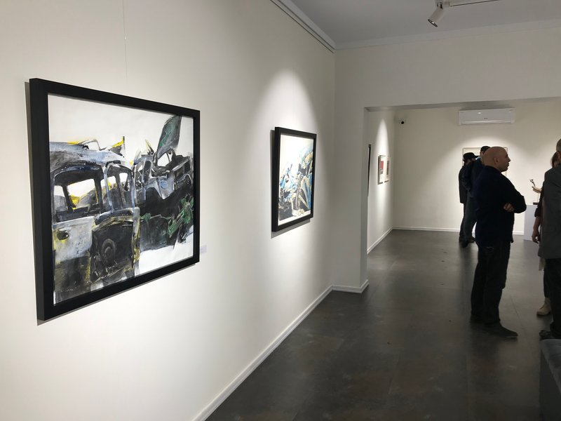 Commemoration of the 10th death anniversary of Mehdi Sahabi, installation view