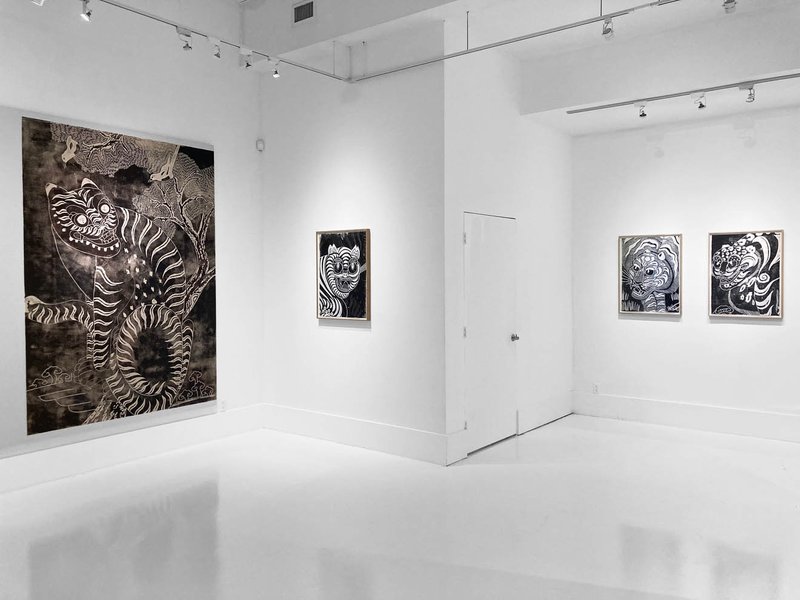 Tiger Paintings, installation view