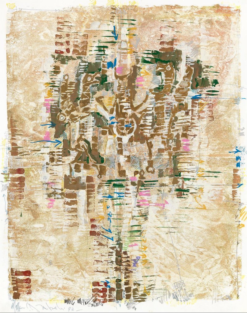 Massoud Arabshahi, Brown and Gold Talismans, 1993