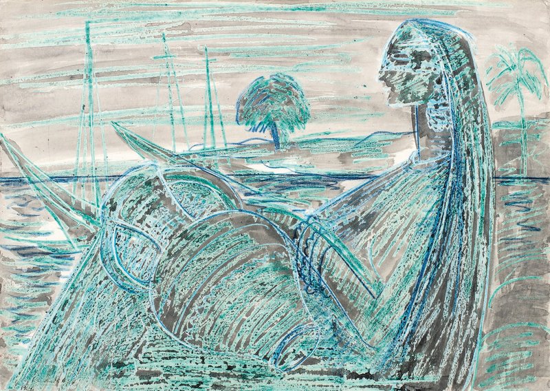 Houshang Pezeshknia, Reclining Woman, 1964