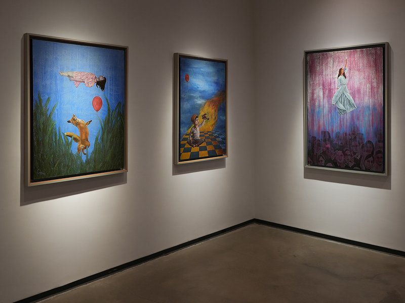The Wind Was Blowing against the Sycamore Tree, installation view