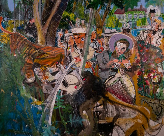 Arsia Moghaddam, Lion & Tiger Flexing in the Vicinity of Tara Garden, 2026