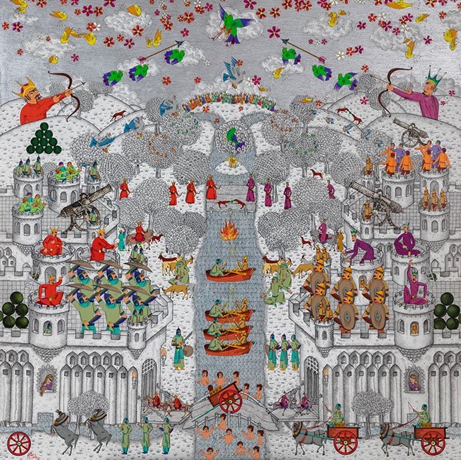 Ali Akbar Sadeghi, Flower Storm Recreated, 2015