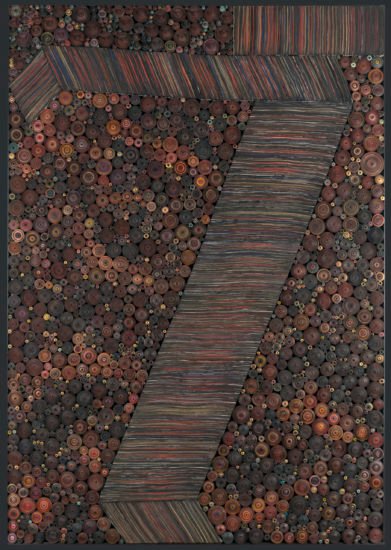 Hadieh Shafie, Manuscript Zig Zag Black, 2022