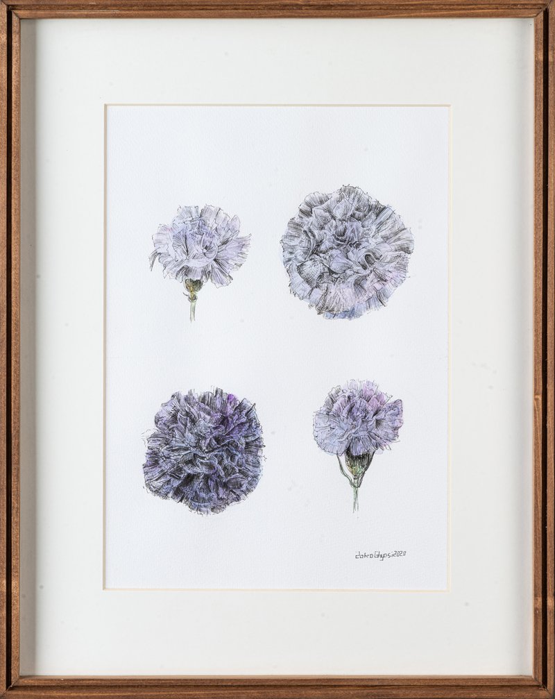 Zahra Ghyasi, Purple Carnation, 2020
