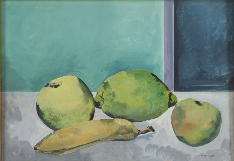 Bahman Mohassess, Natura Morta (Frutta Verde e Banana), 1984