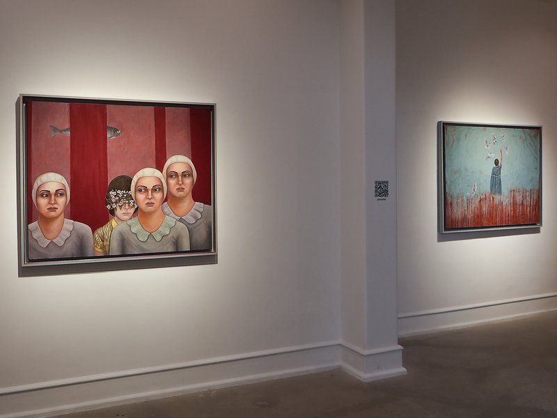The Wind Was Blowing against the Sycamore Tree, installation view