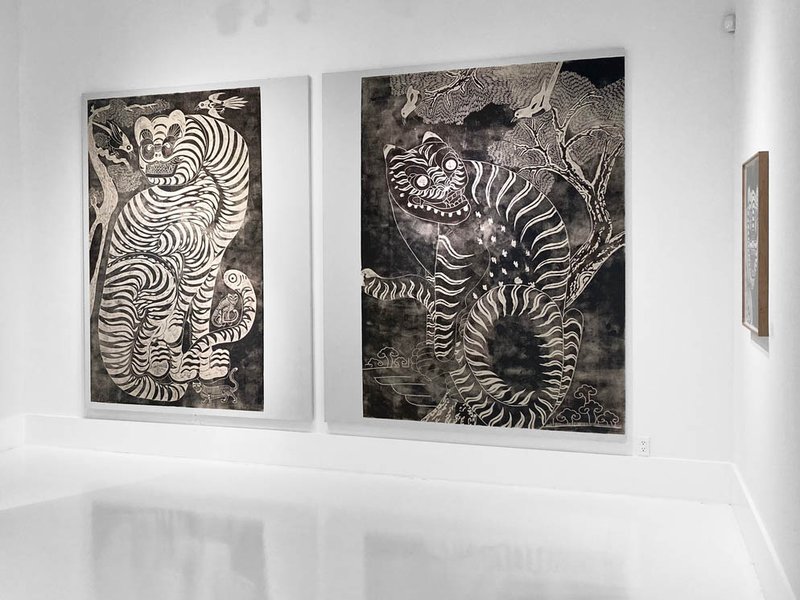 Tiger Paintings, installation view