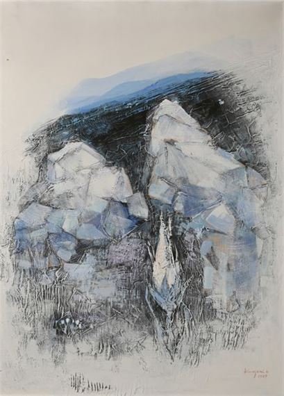 Hossein Kazemi, Untitled  (Abstract Landscape), 1989