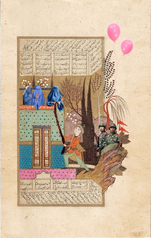 Shadi Rezaei, Rudaba Makes a Ladder of Her Tresses for Zal, 2021