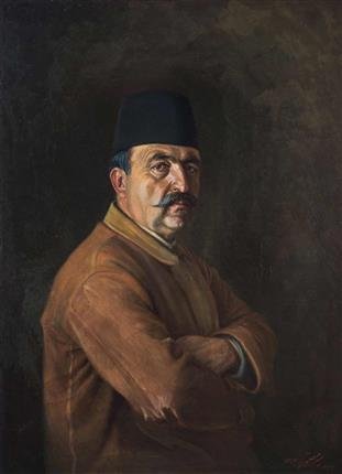 حسین ارژنگی، پرتره‌ی دوستعلی خان معیر الممالک، 1303