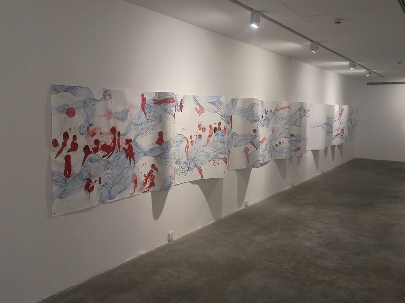 Floating, installation view