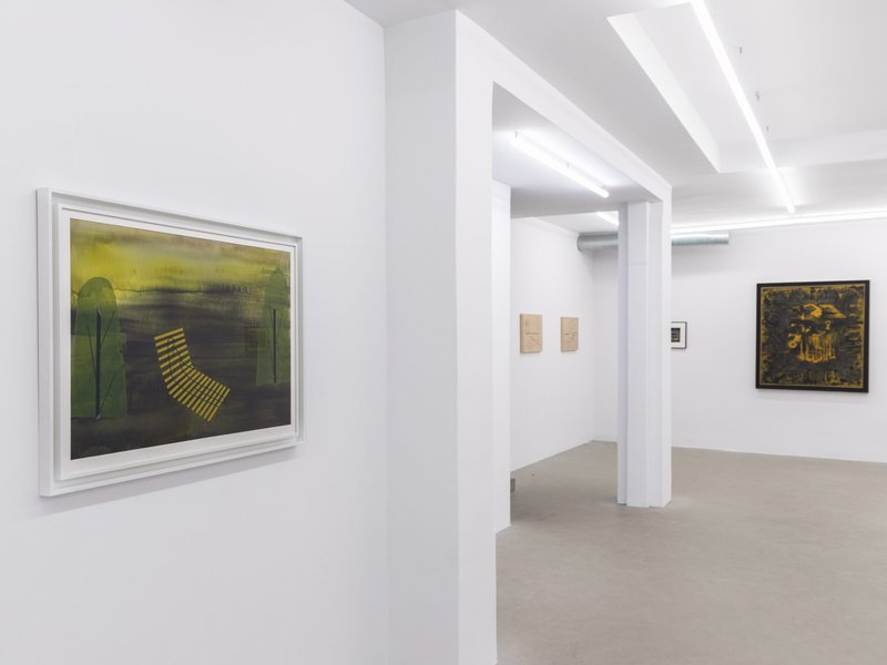 Behjat Sadr and Isabelle Cornaro's Artworks, installation view
