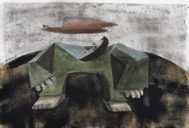 Shiva Noroozi, Red Bird, 2020