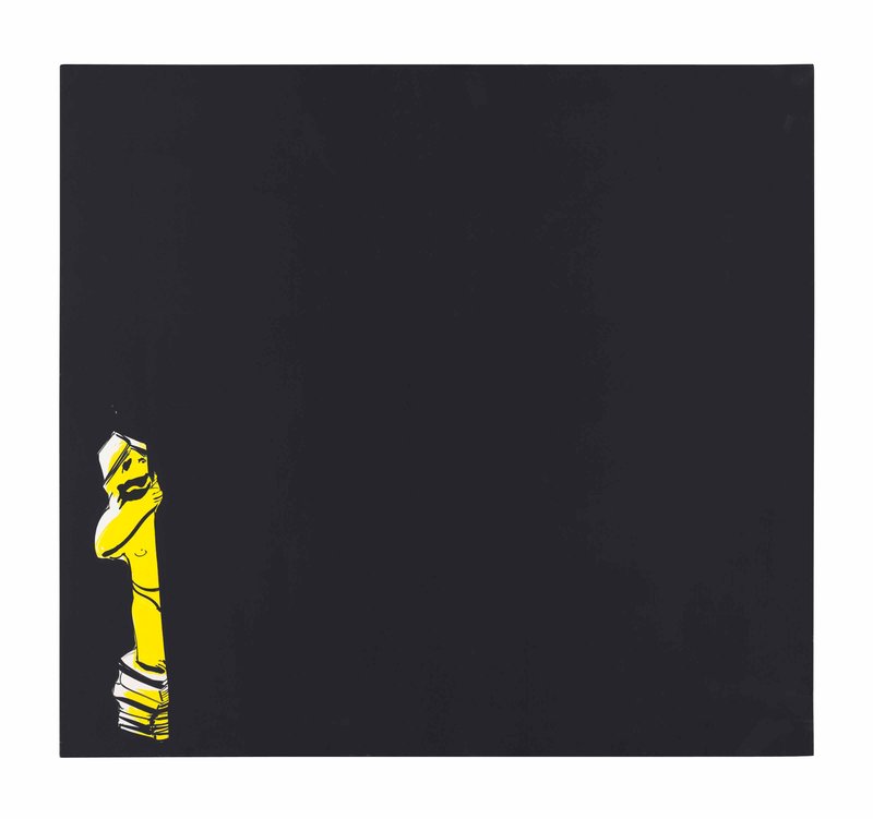 Tala Madani, Black Plane, 2014