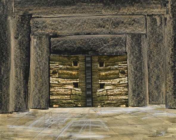 Behjat Sadr, la porte fermé (closed door), 1986