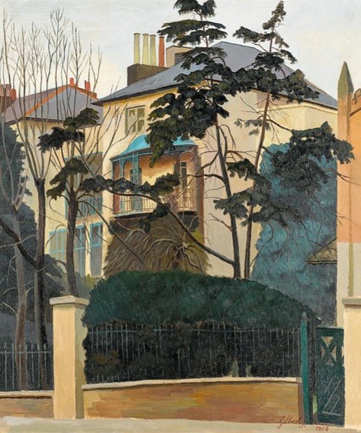 Gilbert Spencer, The Balcony, 6 Downshire Hill, Hampstead, 1928