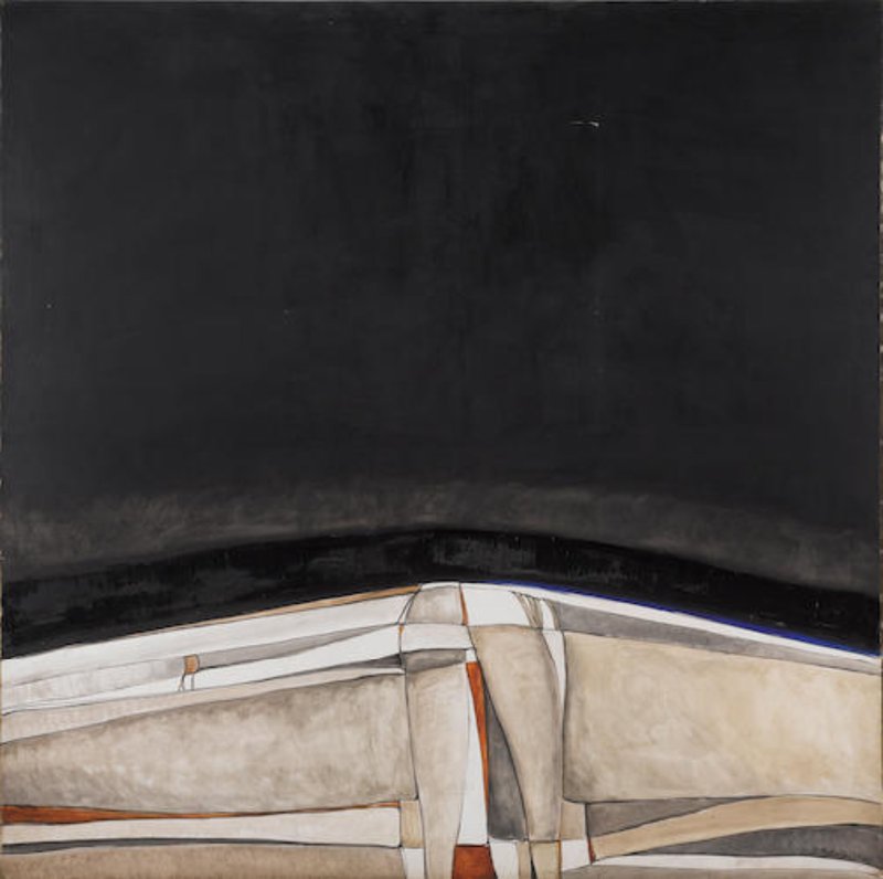 Sirak Melkonian, Man Climbing a Mountain at Night, 1976