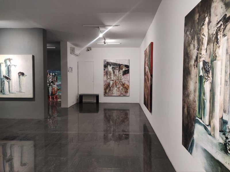 With Stay, installation view