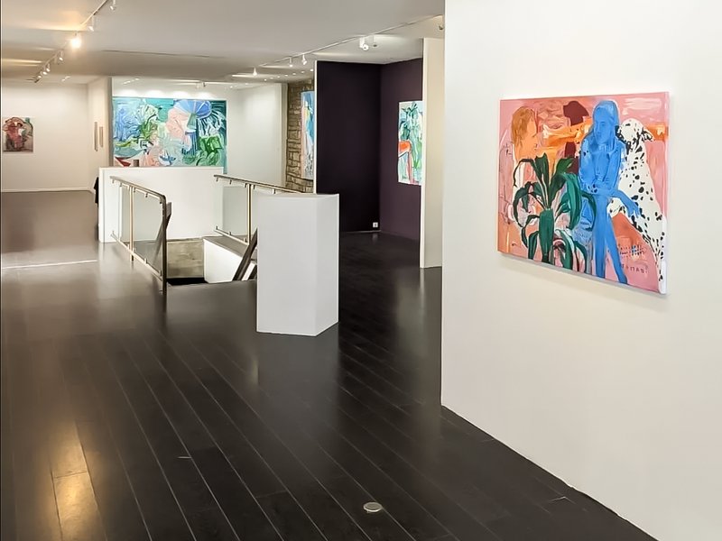 Paintings by Elham Etemadi, installation view