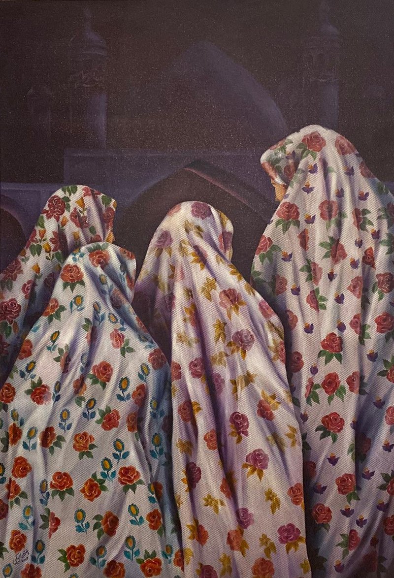 Noushin Ipakchi, Women covered with flowers, 2009