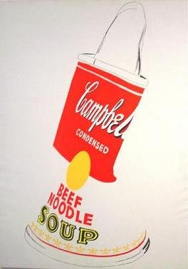 Andy Warhol, Crushed Campbell's Soup Can (Beef Noodle), 1962