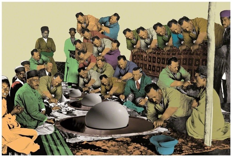 Amin Roshan, Lunch Table, 2014