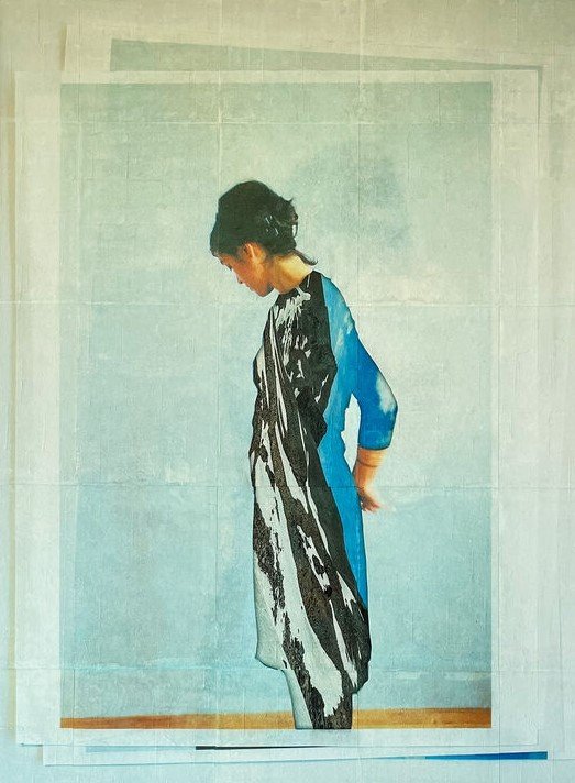Sepideh Salehi, Woman, shadow, and the snow, 2024