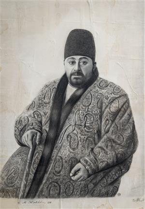 Aliakbar Mozayyan ol Dolleh, Portrait of Mirza Abdolvahhab Khaje Nouri (Nezam-Ol-Molk), 1893