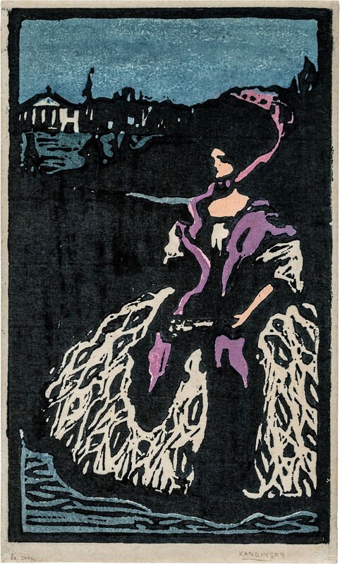 Wassily Kandinsky, Dame mit Fächer, 1903