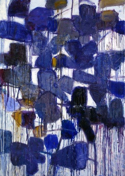 Reza Derakshani, Blue Rain Fig Night, 2025