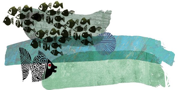 Farshid Mesghali, Little Black Fish 5, 1967